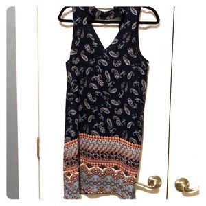 Paisley print shift dress